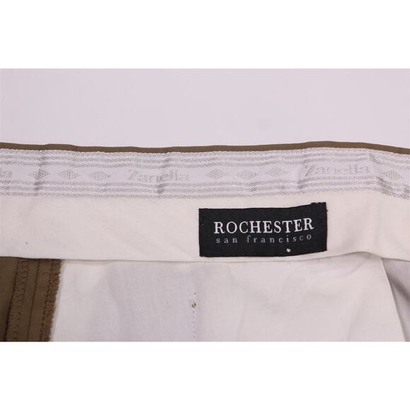 Zanella Paul Big & Tall Golden Brown Pleated Wool Dress Pants 44x28 - Picture 6 of 7